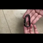 4 D-Shaped Carabiners with Locking Clasps for Camping and Hiking