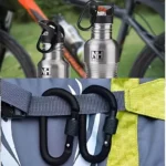 4 D-Shaped Carabiners with Locking Clasps for Camping and Hiking