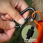 4 D-Shaped Carabiners with Locking Clasps for Camping and Hiking