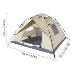 2-3 Person Plug-In UV Resistant Lightweight Camping Tent with Handbag