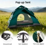 2-3 Person Plug-In UV Resistant Lightweight Camping Tent with Handbag