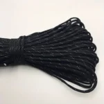 10M Black Braided Nylon Rope with Red Aglet for Camping and Boating
