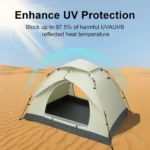 3-4 Person Instant Auto Pop-Up Large Camping Tent with Carry Bag