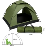 3-4 Person Instant Auto Pop-Up Large Camping Tent with Carry Bag