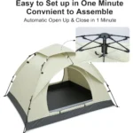 3-4 Person Instant Auto Pop-Up Large Camping Tent with Carry Bag