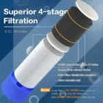 Portable Survival Water Filter Straw for Camping Hiking and Wilderness Purification