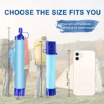 Portable Survival Water Filter Straw for Camping Hiking and Wilderness Purification