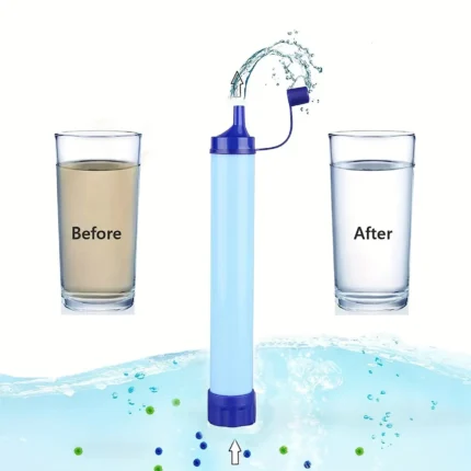 Portable Survival Water Filter Straw for Camping Hiking and Wilderness Purification