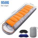 Camping Sleeping Bag 210cm with Inflatable Pillow & Eye Mask | 1pc or 2pcs - Image 6