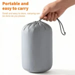 Camping Sleeping Bag 210cm with Inflatable Pillow & Eye Mask | 1pc or 2pcs - Image 8