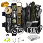SOS 15-in-1 Camping Hiking Emergency Tool Kit | Tactical Survival Gear
